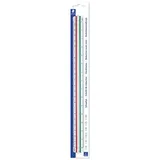 Staedtler 561 98-2BK Blisterkarte mit 1 Reduzierlineal, Version 2 (1:20, 1:25, 1:33,3, 1:50, 1:75, 1:100)