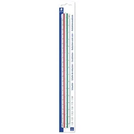 Staedtler 561 98-2BK Blisterkarte mit 1 Reduzierlineal, Version 2 (1:20, 1:25, 1:33,3, 1:50, 1:75, 1:100)