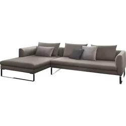 Ecksofa 3C CANDY "Avola modern elegantes Designsofa mit Bügelfuß, L-Form", grau (stone), B:304cm H:85cm T:100cm, Sofas, bequem und komfortabel