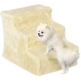 PawHut Hundetreppe 3 Stufen 40cm Hoch Haustiertreppe für kleine Hunde, oder Katzen, Für Bett, Sofa, Couch,