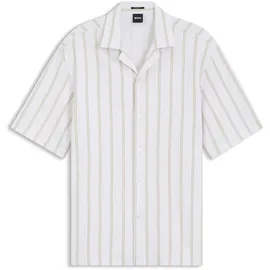 Boss Kurzarmhemd gestreift Beige L