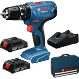 Bosch GSB 18V-21 Professional inkl. 2 x 2 Ah + Tasche 0615990K41