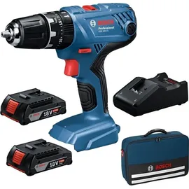 Bosch GSB 18V-21 Professional inkl. 2 x 2 Ah + Tasche 0615990K41