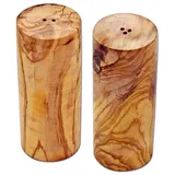 D.O.M. Die Olivenholz Manufaktur 2er Set) Salz- und Pfefferstreuer TURM aus Olivenholz