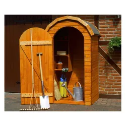 Gartenschränke maxi 195 x 148 x 211 cm - Geräteschrank aus Kiefer, honigbraun – großer Gartengeräteschrank für Aufbewahrung Gartengeräte