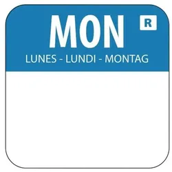 HYGIPLAS Vogue Farbcode Sticker Montag Blau (1000 Stück)