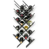 DanDiBo Ambiente DanDiBo 2er Set Weinregal Metall Schwarz Wand erweiterbar für 18 Flaschen Acord Flaschenregal 96279 Flaschenständer Weinflaschenhalter Flaschenhalter