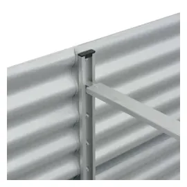 vidaXL Garten-Hochbeet verzinkter Stahl 240 x 80 x 44 cm Silber