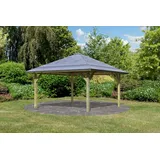 Karibu Pavillon »Kirn1«, (Set), BxTxH: 431x431x315 cm, mit H-Pfostenanker