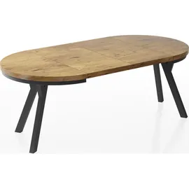 WFL GROUP Esstisch, Eiche, Holzwerkstoff, 9-Sitzer, Rund,Rund, 90x76x90 cm, Esszimmer, Tische, Esstische