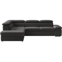 sit&more Ecksofa SIT & MORE "Valantine L-Form, B: 272 cm", schwarz, B:272cm H:73cm T:226cm, 100% Polyester;Luxus-Kunstleder/Struktur (88% Polyester, 12% Polyamid), Sofas, Ecksofa, mit Arm- & Kopfteilverstellung, optional mit Bettfunktion