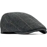Schiebermütze Flatcap Herren Damen 55-59cm Schwarz