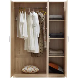 [en.casa] Kleiderschrank Bodolz 176x120x52 cm 4 Fächer
