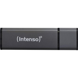 Intenso Alu Line 128GB USB Stick 2.0 (128 GB, USB A, USB 2.0), USB Stick, Grau