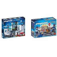 Playmobil 6872 - Polizei-Kommandozentrale mit Gefängnis & 6878 - Polizei-Straßensperre