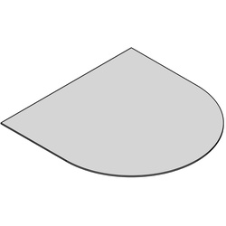TermaTech | Bodenplatte Halbkreis | 1200×1200×6 mm | Glas