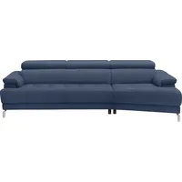 Ecksofa EGOITALIANO "Soul, extravagantes Designsofa, Megasofa, super bequem, tolle Details", blau (tide), B:246cm H:99cm T:140cm, Leder »BULL« (echtes Rindsleder). Geschliffenes, pigmentiertes und behandeltes Rindsleder mit einer Dicke von 1, 3-1, 5 mm. Dieses Leder zeigt eine ziemlich weiche Hand mit einem halb undurchsichtigen Aussehen. Es handelt sich um ein geschütztes Leder. Eine leichte Deckschicht schützt sie vor Flecken, ohne ihre ursprünglichen Eigenschaften zu verändern. Die geschützten Leder