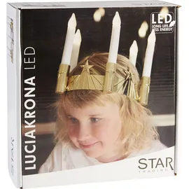 Star Trading Luciakrone Gold Weiß 5-flammig