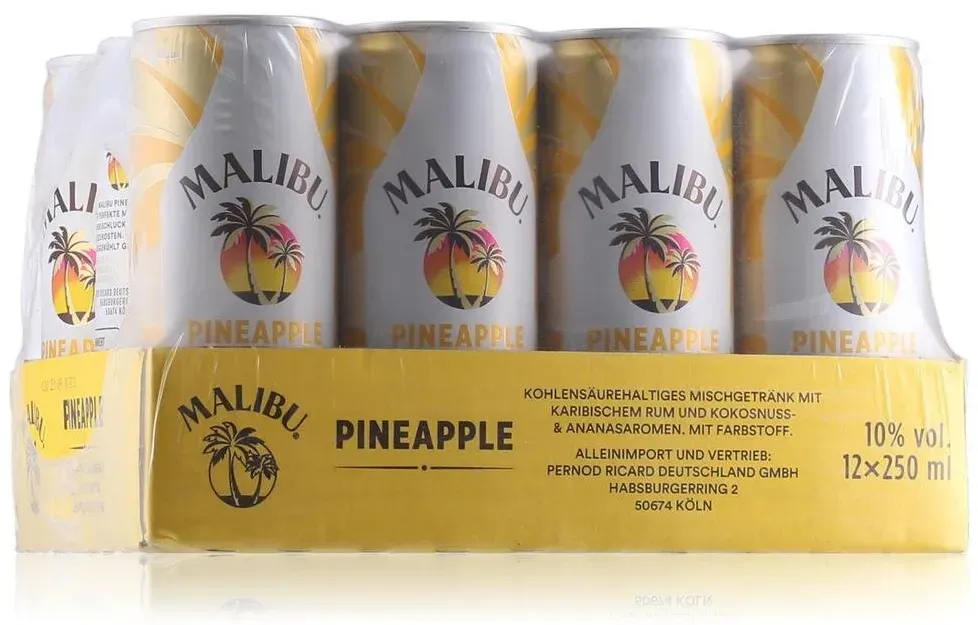 Malibu Rum & Pineapple Dose 10% Vol. 12x0,25l