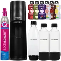 NEU Sodastream Wassersprudler Terra Schwarz mit 3 Flaschen 6 Bolero Beutel