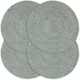 vidaXL Tischset, Mathis 4 Stk. 38 cm Rund Jute