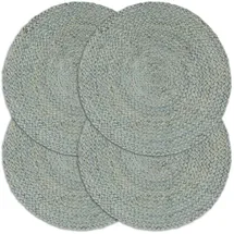 vidaXL Tischset, Mathis 4 Stk. 38 cm Rund Jute