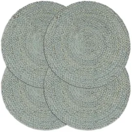 vidaXL Tischset, Mathis 4 Stk. 38 cm Rund Jute