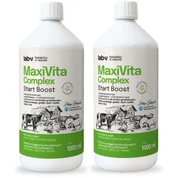 Lab-v MaxiVita Complex - Ergänzungsfuttermittel - Multivitamin, in flüssiger Form, für Raufußgeflügel, Wassergeflügel, Tauben, Schweine, Rinder, Schafe und Ziegen 2x1000 ml