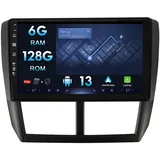 9 Zoll Touchscreen 1080P Android Autoradio für Subaru Foreste/Impreza WRX 2008–2014 GPS – 6G+128G – Rückfahrkamera – unterstützt DAB/Lenkradsteuerung/WiFi/BT/Mirrorlink/AUX