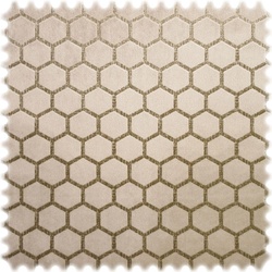 Clarke & Clarke Samt Velours Möbelstoff Hexa Beige