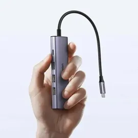 UGREEN 7-in-1 USB-C Hub CM498, Andocken, Dock, 100 W, Grau