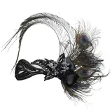 BABEYOND Damen 1920s Stirnband Pfau Feder 20er Jahre Stil Flapper Haarband Inspiriert von Great Gatsby Damen Kostüm Accessoires Stil 5