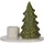 Home Styling Kerzenständer Weihnachtsbaum 8 cm Keramik Grün
