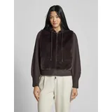 Monari Strickjacke mit Kapuze, Dunkelbraun, 38
