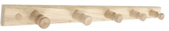 Oak coat rack - 5 pegs