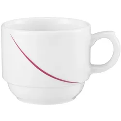 Esmeyer 6 x Seltmann Obere zur Milchkaffeetasse, Form:  Laguna, Dekor: 34622 bordeaux Flanken