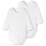 SCHIESSER Baby Body 2er Pack - Unisex, Langarm, Baumwolle Weiß 80