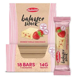 Multaben Balance Snack Riegel - 18x38g - Erdbeer Vanille