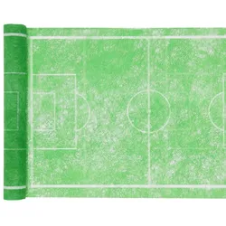 Fußball Party Tischläufer Spielfeld grün 5 m x 30 cm Zahl 50