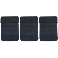 varivendo BH-Verlängerung 3er Set 3-reihig, 45 mm schwarz (Stück, 3 St), BH-Verlängerung, BH-Extender, BH-Verlängerungsstück, BH-Erweiterung, B schwarz 45 mm