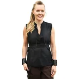 Battle-Merchant Levke Ärmellose Mittelalter-Bluse Schwarz L
