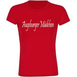 multifanshop Kinder T-Shirt - Augsburg - Augsburger Mädchen - Druck weiß - Kind
