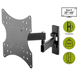goobay TV-Wandhalterung Basic FULLMOTION (S) schwarz