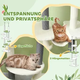 PawHut Kratzbaum Deckenhoch 225-255 cm weiß