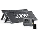Tragbarer Solargenerator - Aferiy - 2400w / 2048wh - 2x200w Faltbare Panels - Ip65, Usb-c/usb3.0 Anschlüsse