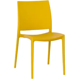 okaffarefatto Esszimmerstuhl Altea Kunststoff senfgelb