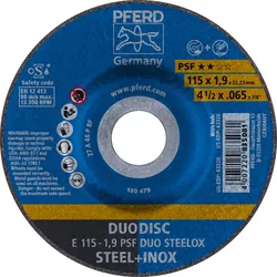 PFERD DUODISC Trenn-/Schleifscheiben PSF DUO STEELOX für Stahl/VA - 62011630