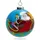 SIKORA K08-61 Weihnachtsmann mit Rentier Schlitten Glaskugel Weihnachtskugel Innenglasmalerei D: 7,5 cm