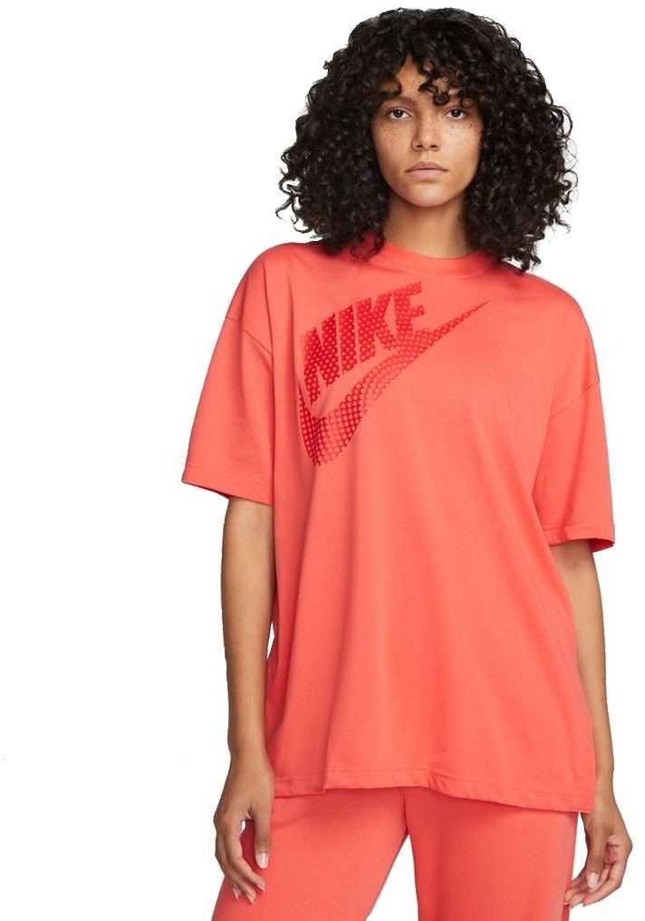 Nike Damen Sportswear Shot-Sleeve T-Shirt orange