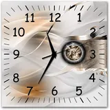 Bilder-Manufaktur BM wahlweise Funkwanduhr ODER Quarzwanduhr Funkwanduhren Funkuhr Wanduhr Funk ODER Quarz kein Ticken lautlos geräuschlos leise modern ohne Tickgeräusche MF15-9471-quarz